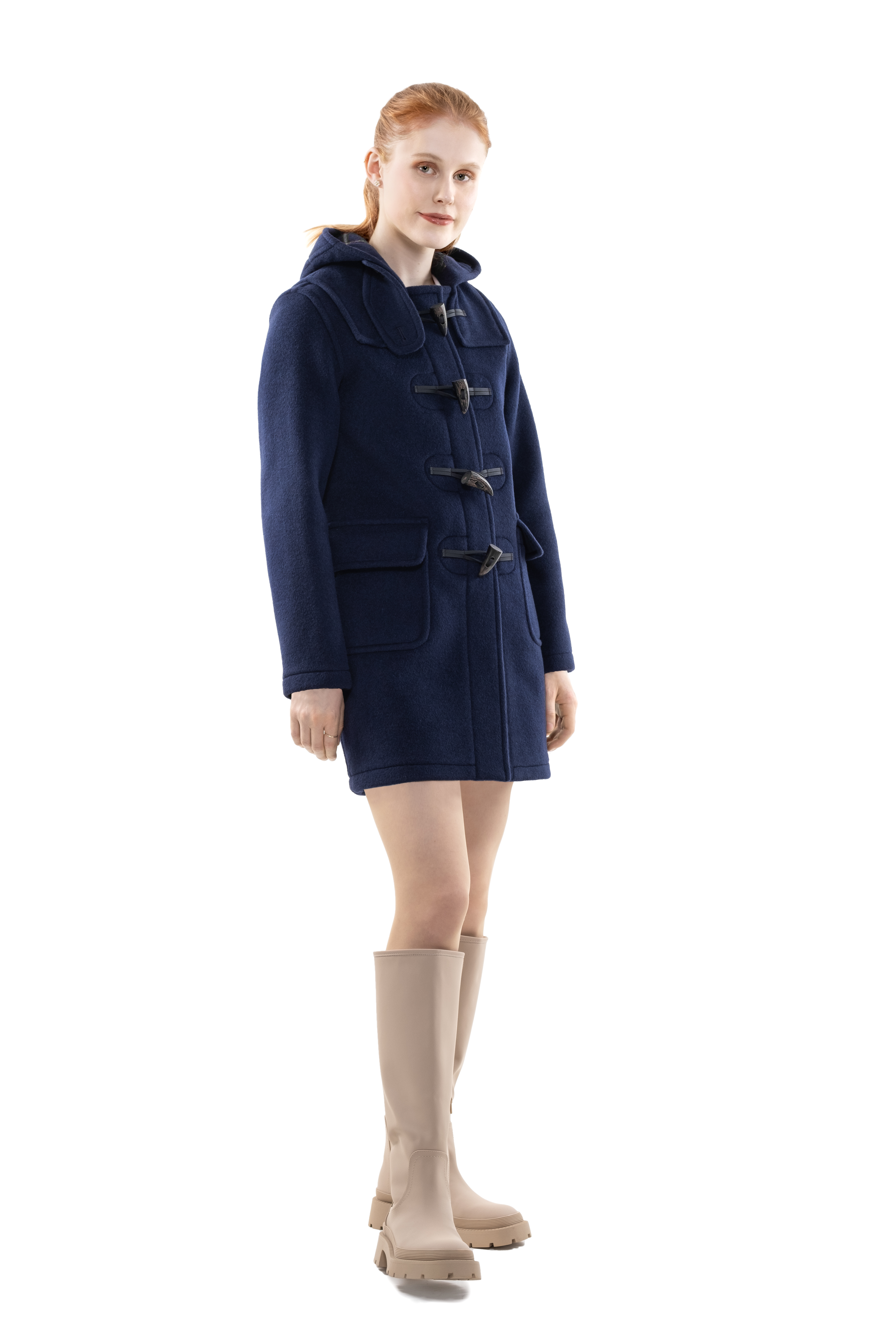 LONDON Tradition Martina Slim Long サイズ34 Martina Long Duffle Coat - French Navy | London Tradition